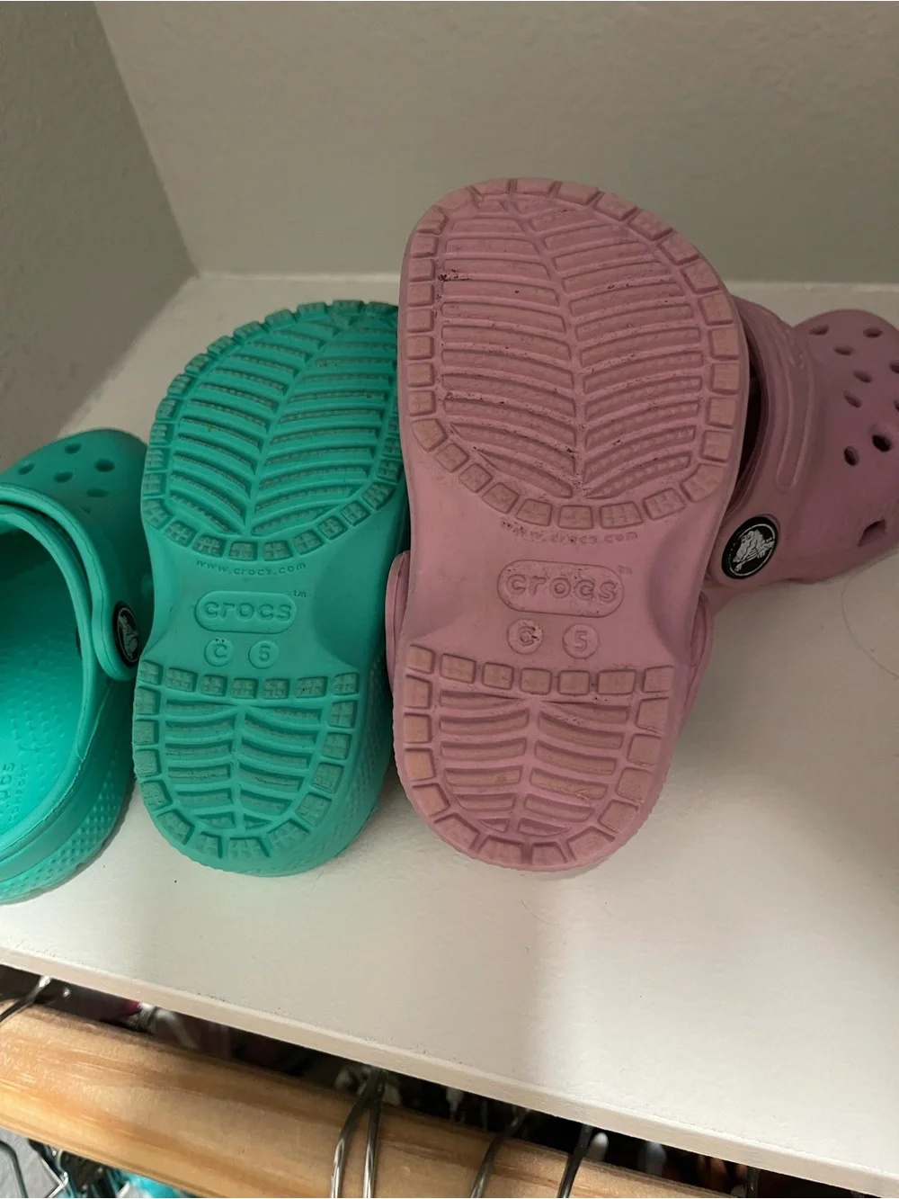 CROCS Kids Classic Clogs - Teal & Light Pink